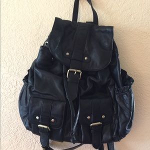 Leather backpack